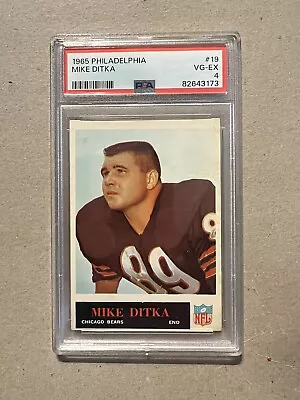 1965 Philadelphia Nfl #19 Mike Ditka Psa 4 Chicago Bears Hof Super Bowl Xx • $34.99