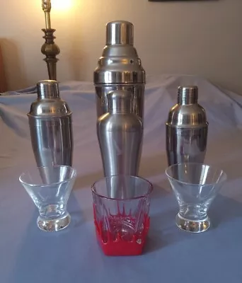 Martini Shakers Bundle With Glasses ~ Various Sizes • $30