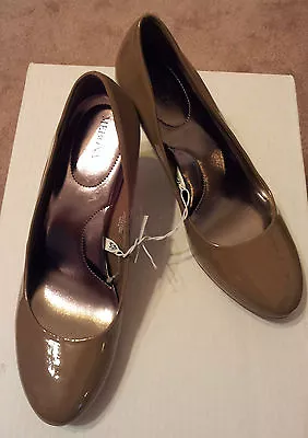 Merona Beige Pumps Shoes Womens Size 10 Patent Look 3.5  High Heel Style Melanie • $15