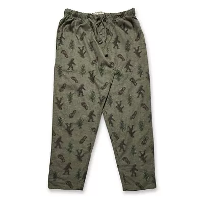 Bigfoot Pajama Lounge Pants Sleep Sasquatch By Buckhorn River XL Army Green NEW • $19.99