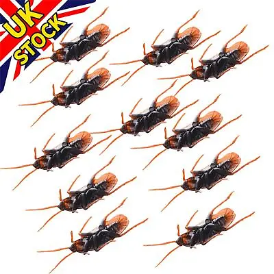 10Pack Prank Funny Magic Trick Joke Special Lifelike Fake Cockroach Roach Toy G • £6.22