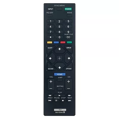 RM-YD092 Replace Remote Control Fit For Sony KDL-32R421A KDL-40R380B KDL-46R450A • $7.20