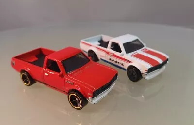 Hot Wheels Datsun 620 Pickup Truck Pair (Red 2014 & White 2016) • $9.99