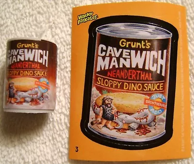 1.25  Wacky Packages Grunts Cave Manwich Eraser & Sticker Card Topps 2011 Hunts • $4.99