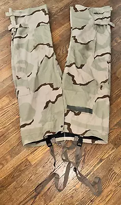 US Army Military Desert Camo Chemical & Biological Protective Suit XL Long • $10