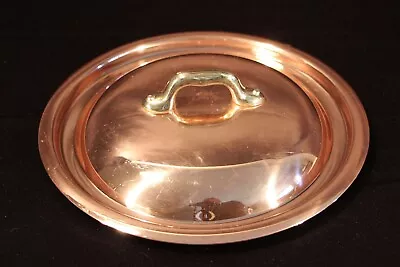 8.5  Mauviel Copper Stainless Steel Domed Lid Brass Handle • $64.95