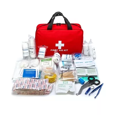 First Aid Emergency Medical Kit Bag 106 Piece Small Travel Home Taxi Workplace • £14.49
