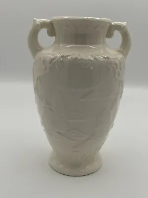 White Antique Urn/Vase Made In Japan Relief Design Pottery • $56.95