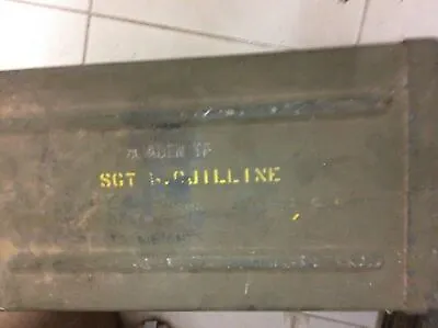 Vintage Sgt. D. Guilline Ammunition Metal Tin Box #2 • $89.99