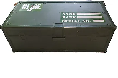 Hasbro GI Joe Vintage Foot Locker Army Green Ammo Storage Clothes Accessory Box • $74.79