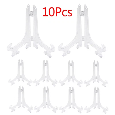 £4.45 • Buy 10x Decorative Plate Bowl Classic Display Stand Plastic Easel Photo Frame Holder