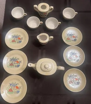 Vintage Miniature Porcelain Tea Set Made In Japan Cottage W/ Floral Design • $34