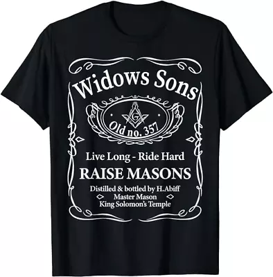 Masonic Widow's Sons No.357 Whiskey Raise Masons Fathers Day T-Shirt • $19.99