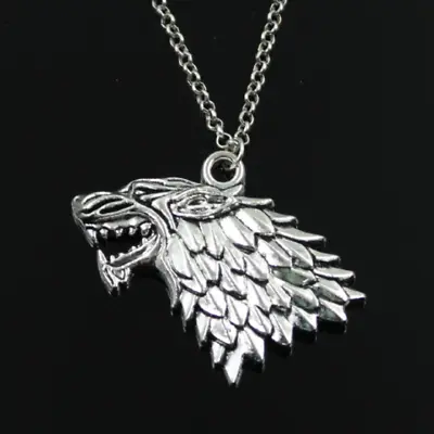 Wolf Animal Pendant Necklace With Free Gift Bag Game Of Thrones Inspired • £3.45