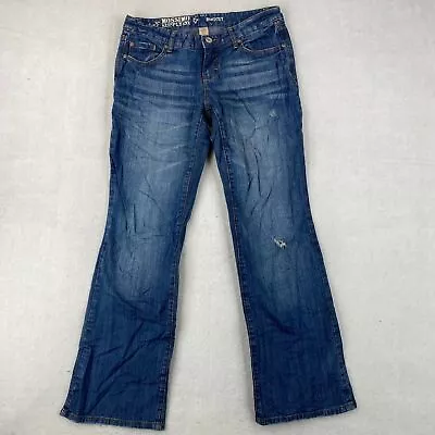 Mossimo Supply Co. Bootcut Jeans Women's 9S Blue Cotton Blend Low Rise 5-Pocket • $18.95