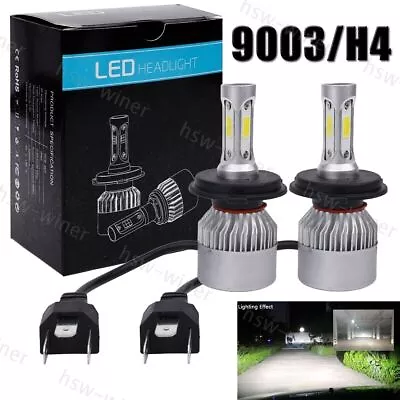 H4 HB2 9003 6000W 990000LM 3-Sided LED Headlight Kit Hi/Lo Power Bulb 6000K • $12.99