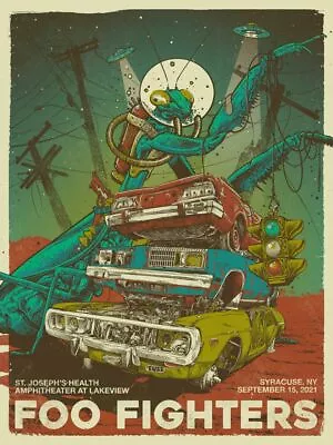 $15.99 • Buy FOO FIGHTERS Concert Poster Syracuse 2021 / Dave Grohl Taylor Hawkins / 18x13 In