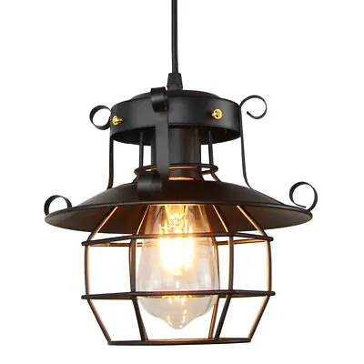 Farmhouse Rustic Industrial Pendant Light Hanging Ceiling Pendant Lamp Fixture • $22.70