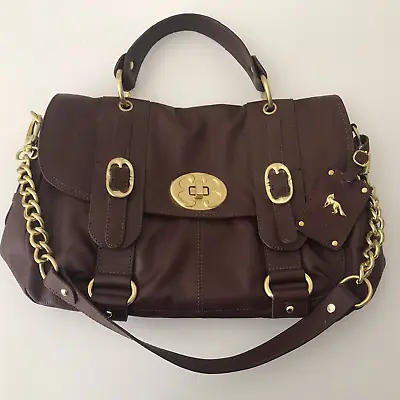 $58.50 • Buy Emma Fox Satchel Red Maroon Leather Business Career Travel Shoulder Bag Strap
