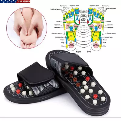  Foot Acupressure Reflexology Sandals Slippers Massager Acupuncture Shoes • $18.97