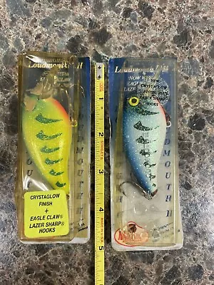 NEW  Lot Of 2 - Vintage Mann's Loudmouth II 2 Crankbait Fishing Lure FREE SHIP • $19.37