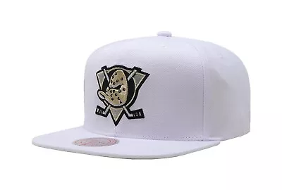 Mitchell & Ness Men's Cap NHL Anaheim Ducks 25 Years Winter White Snapback Hat • $34