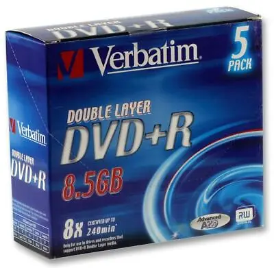 Dvd+r Dl 8 Speed X5 Jewel Case Blank Media And Memory Optical - Cj56055 • $101.54