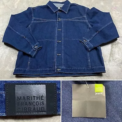 90s VTG NWT MARITHE FRANCOIS GIRBAUD Jean Jacket 3XL Hip Hop Y2k Deadstock Denim • $67.99