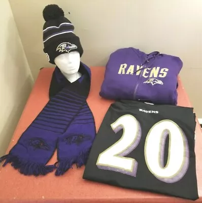 Baltimore Ravens NFL Rebook Classic Black Ed Reed #20 2XL Jersey Winter Package • $124.99