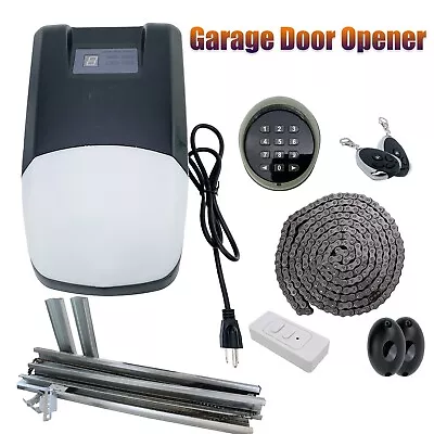 750LB 3/4 HP Electric Garage Door Opener Chain Drive W/2 Remote Controls Kit • $169.99