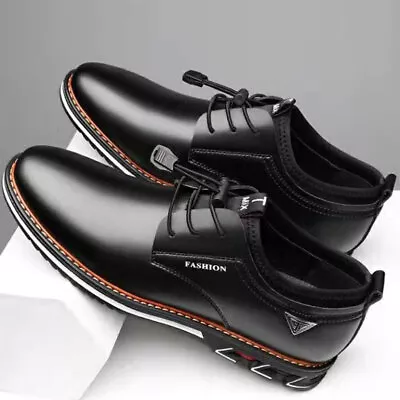 Mens Drawstring Formal Business Wedding Leather Oxfords Pointed Toe Dress Shoes • $37.15