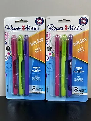 Papermate Inkjoy Gel Pens Medium Point 3 Colors Lot Of 2 Packs • $9