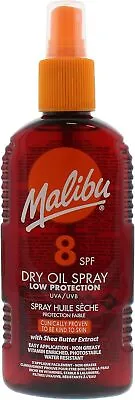 200ml Malibu Sun SPF 8 Non-Greasy Dry Oil Spray For Tanning  • £6.67
