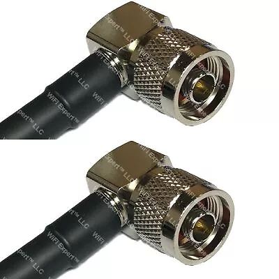 LMR400UF N MALE ANGLE To N MALE ANGLE Coaxial RF Cable USA-Ship Lot • $34.26