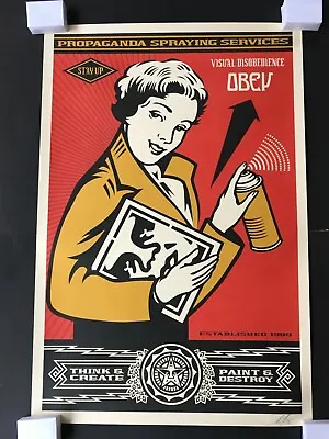 SHEPARD FAIREY OBEY GIANT - Stay Up Girl SIGNED Art Print • £140