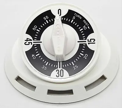 MARK TIME Kitchen Timer White And Black Plastic Works - VINTAGE • $19.20