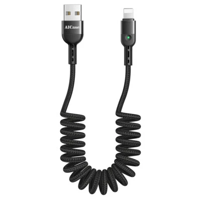 $9.80 • Buy AICase Retractable 8 Pin LED Fast Charging Nylon Data Charger Cable For IPhone