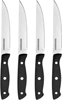 Farberware Triple-Riveted 4-Piece Steak Knife Set High-Carbon Stainless Steel • $10.98