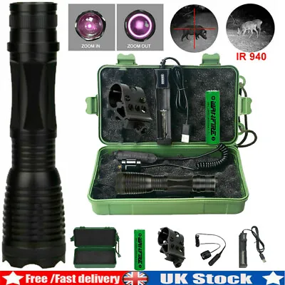 £20.99 • Buy IR 10W 940nm Torch Night Vision Infrared Light Hunting LED Zoomable Flashlight F