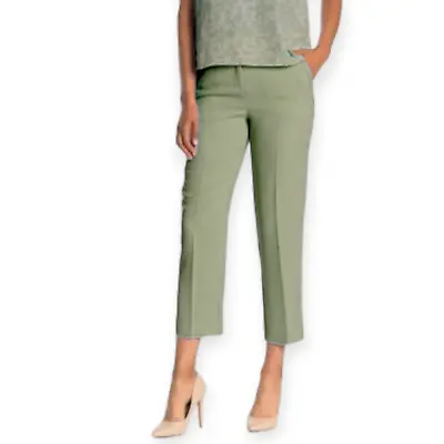 Vince Camuto | Size 12 | Straight Leg Parisian Crepe Crop Pants In Sage Green • $19