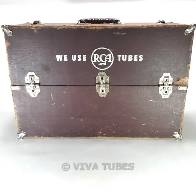 $69.95 • Buy Large, Brown, RCA, Vintage Radio TV Vacuum Tube Valve Caddy Carrying Case