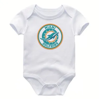 Miami Dolphins Baby Clothes Bodysuit Football Gift Newborn Tua Tyreek Fan Infant • $13.99