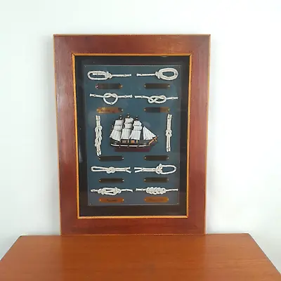 Framed Nautical Knots Shadowbox Wooden • £40