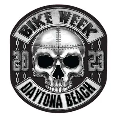 2023 Bike Week Daytona Beach Iron Chain Skull Sticker • $3.99