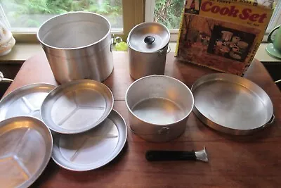$29.99 • Buy Vintage Aluminum Nesting Camping Camp Cookware Camp Cook Set