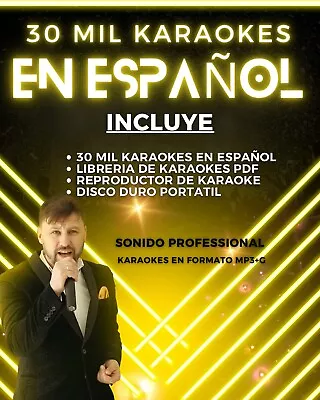 30000 Mil Karaokes En Español MP3+G • $95