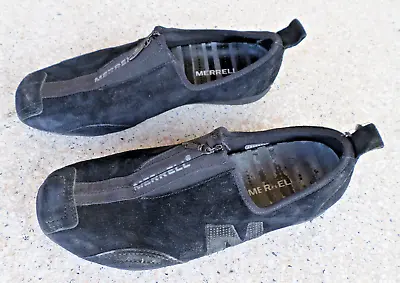 Merrell Barrado Black Suede Zip Up Athletic Shoes. Women's 8 • $22.45