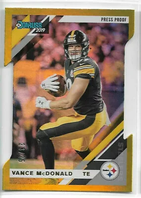 2019 Panini Donruss Vance McDonald #215 Gold Die-Cut Press Proof /25 - Steelers • $14.99