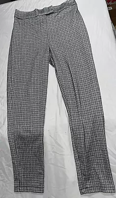 Wild Fable Women's Sz S Black/White Houndstooth Knit Straight Leg Pant Stretch • $10