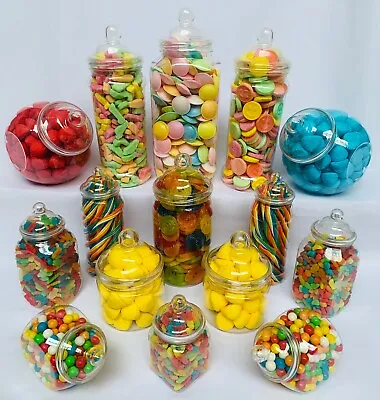 15 Plastic Sweet Jars For Truly Sweet Candy Buffet Sweet Table Wedding Party • £23.25